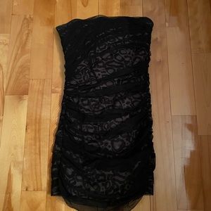 Mini leopard print dress